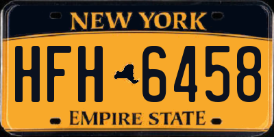 NY license plate HFH6458
