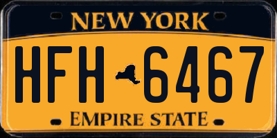 NY license plate HFH6467