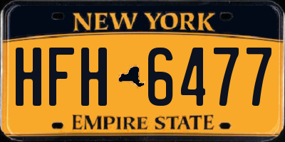 NY license plate HFH6477