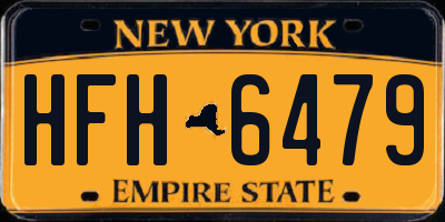 NY license plate HFH6479