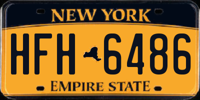 NY license plate HFH6486