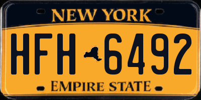NY license plate HFH6492