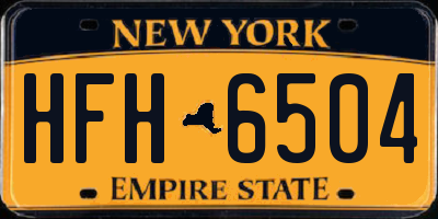 NY license plate HFH6504