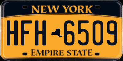 NY license plate HFH6509