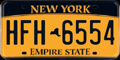 NY license plate HFH6554