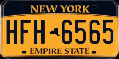 NY license plate HFH6565