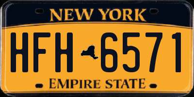 NY license plate HFH6571