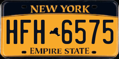 NY license plate HFH6575
