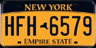 NY license plate HFH6579