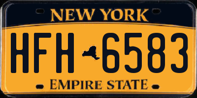 NY license plate HFH6583
