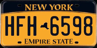 NY license plate HFH6598