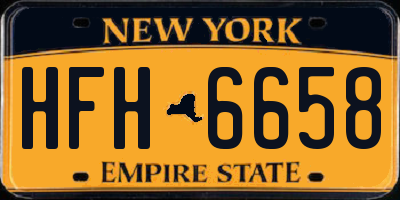 NY license plate HFH6658