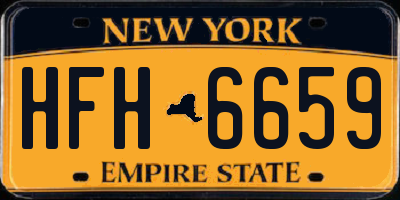 NY license plate HFH6659