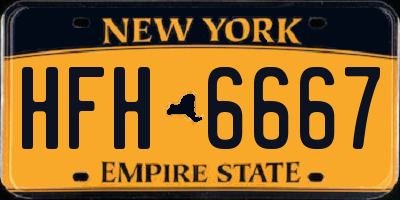 NY license plate HFH6667