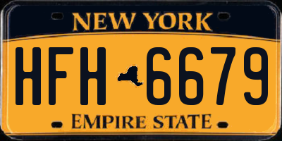 NY license plate HFH6679