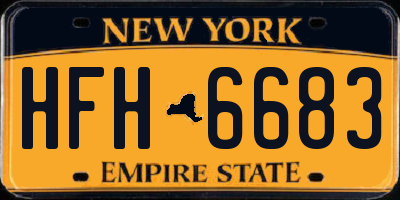 NY license plate HFH6683