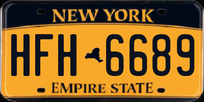 NY license plate HFH6689