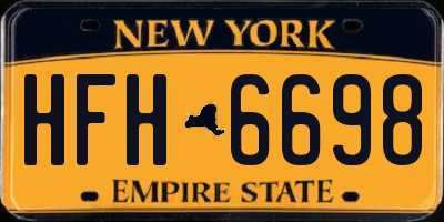 NY license plate HFH6698