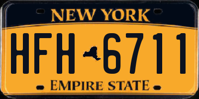 NY license plate HFH6711