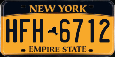 NY license plate HFH6712