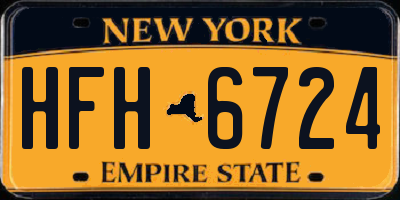 NY license plate HFH6724