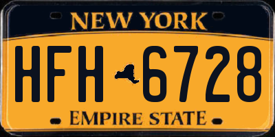 NY license plate HFH6728