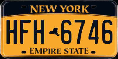 NY license plate HFH6746