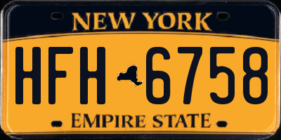 NY license plate HFH6758