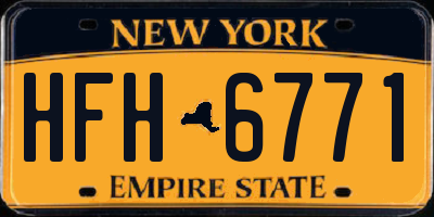NY license plate HFH6771