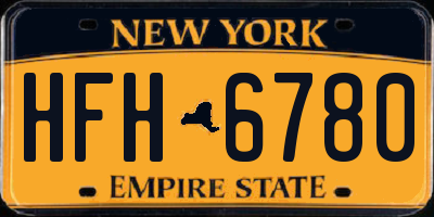 NY license plate HFH6780