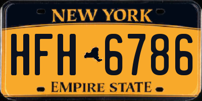 NY license plate HFH6786