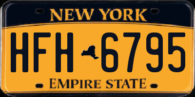 NY license plate HFH6795