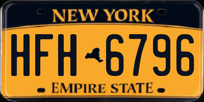 NY license plate HFH6796