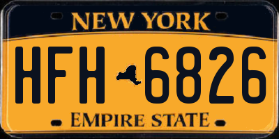 NY license plate HFH6826