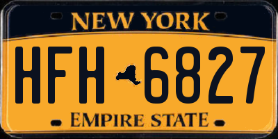 NY license plate HFH6827