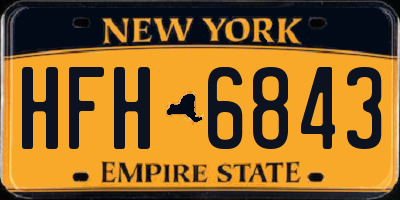 NY license plate HFH6843