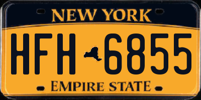 NY license plate HFH6855