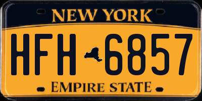 NY license plate HFH6857