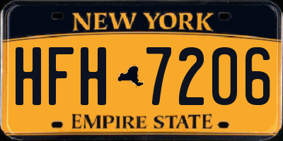 NY license plate HFH7206