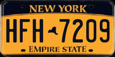 NY license plate HFH7209