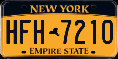 NY license plate HFH7210