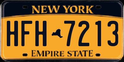 NY license plate HFH7213