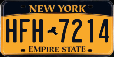 NY license plate HFH7214