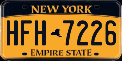 NY license plate HFH7226