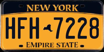 NY license plate HFH7228