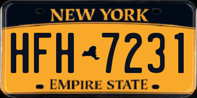 NY license plate HFH7231