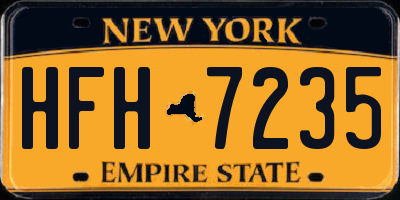 NY license plate HFH7235