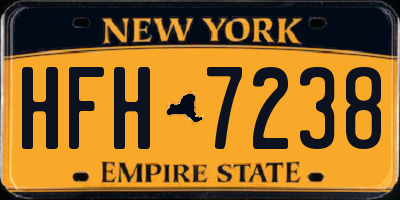 NY license plate HFH7238