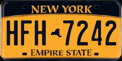 NY license plate HFH7242