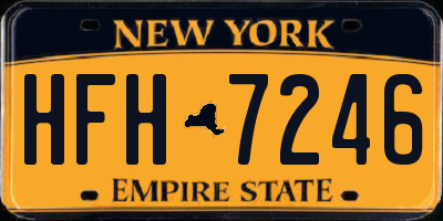 NY license plate HFH7246